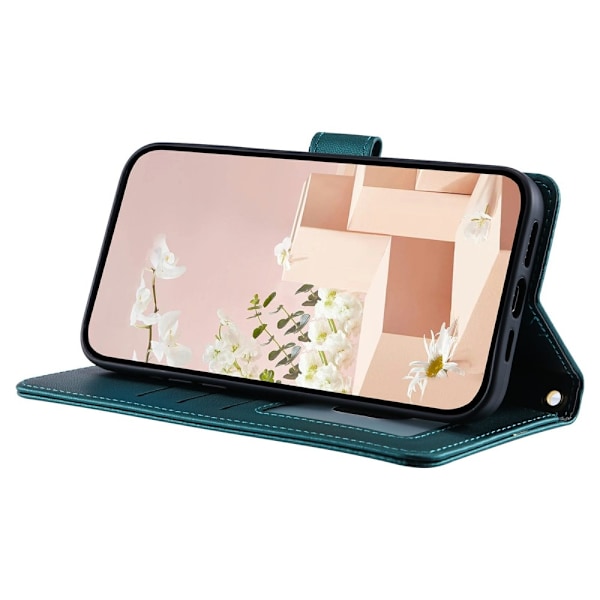 SKALO Samsung S25 Edge Quiltet Skulderrem Flip Cover - Grøn Green