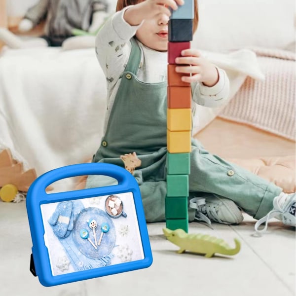 SKALO Samsung Tab A9 Barnskal med handtag och ställ - Blå Blå