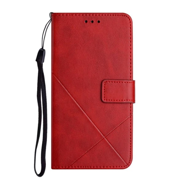 SKALO Samsung S22+ Embossed Plånboksfodral i PU-Läder - Fler färger Röd