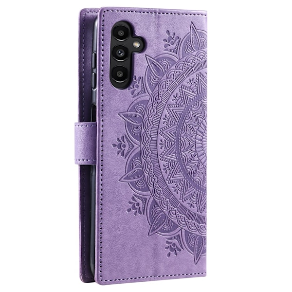 SKALO Samsung A25 5G Mandala Flip Cover - Lilla Purple