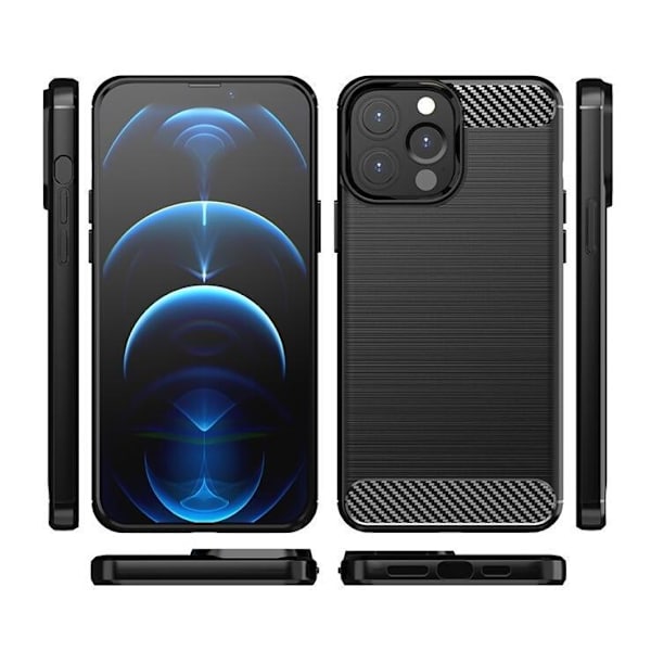 SKALO iPhone 13 Pro Armor Carbon Stødsikker TPU-cover - Vælg farve Red