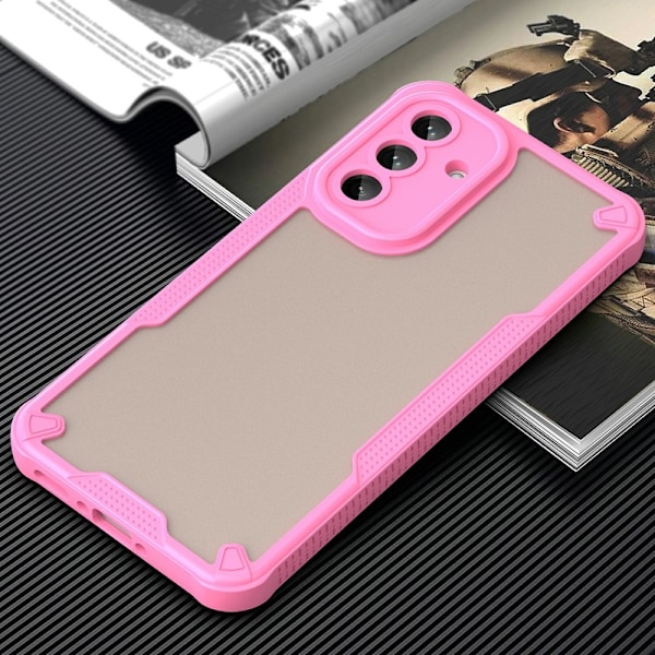 SKALO Samsung A36 5G Armor Hybrid Frosted Suojakuori - Pinkki Pink