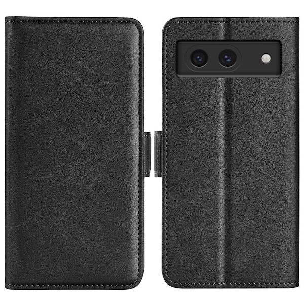 SKALO Google Pixel 8a Premium Wallet Flip Cover - Sort Black