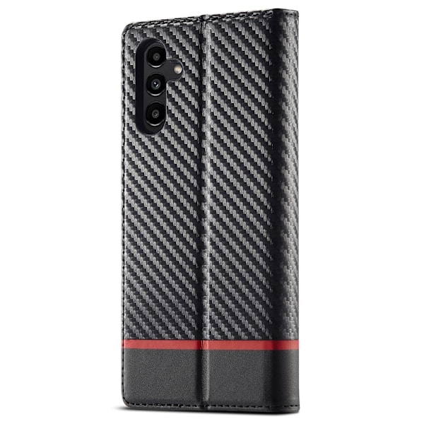 SKALO Samsung A36 5G LC.IMEEKE Carbon Fiber Lompakkokotelo - Musta Black
