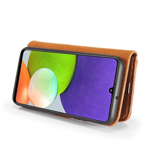 DG MING Samsung A22 4G 2-i-1 Magnet Plånboksfodral - Ljusbrun Ljusbrun