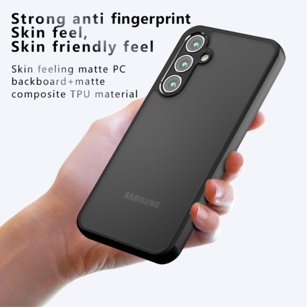 SKALO Samsung S24 Skin-touch Hybrid Cover - Sort Black