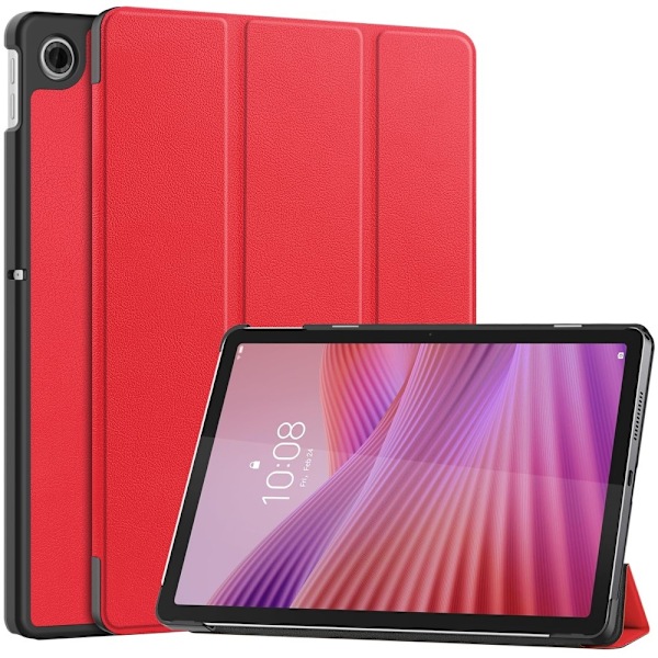 SKALO Lenovo Tab 10.1" Trifold Fodral - Röd Röd