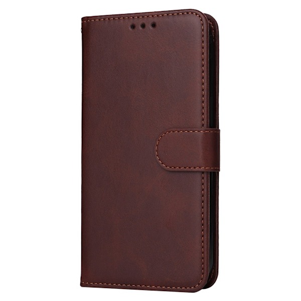 SKALO OnePlus 13R PU-læder Flip Cover - Vælg farve Brown