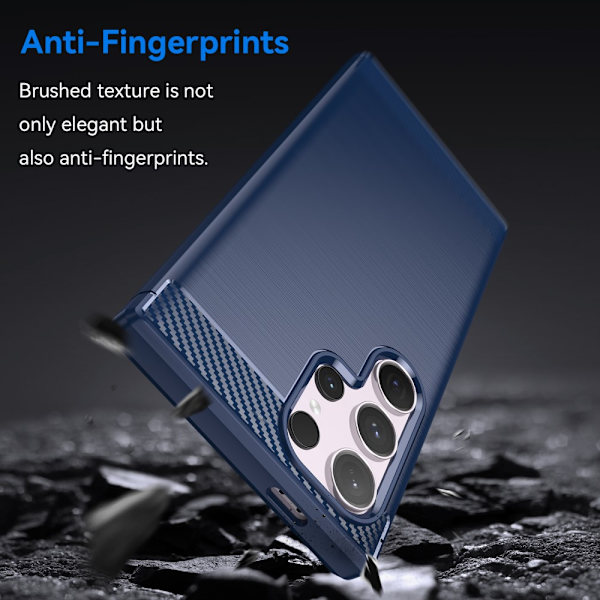 SKALO Samsung S24 Ultra Armor Carbon Stöttåligt TPU-skal - Fler färger Blå