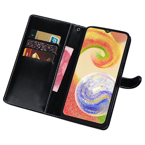 SKALO Samsung A54 5G Krokodille Flip Cover m. pung i PU-læder - Sort Black