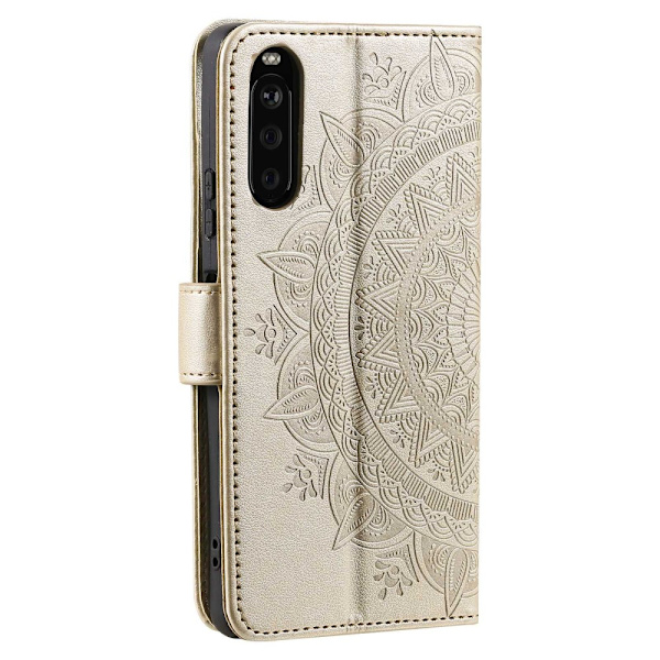 SKALO Sony Xperia 10 V Mandala Plånboksfodral - Guld Guld