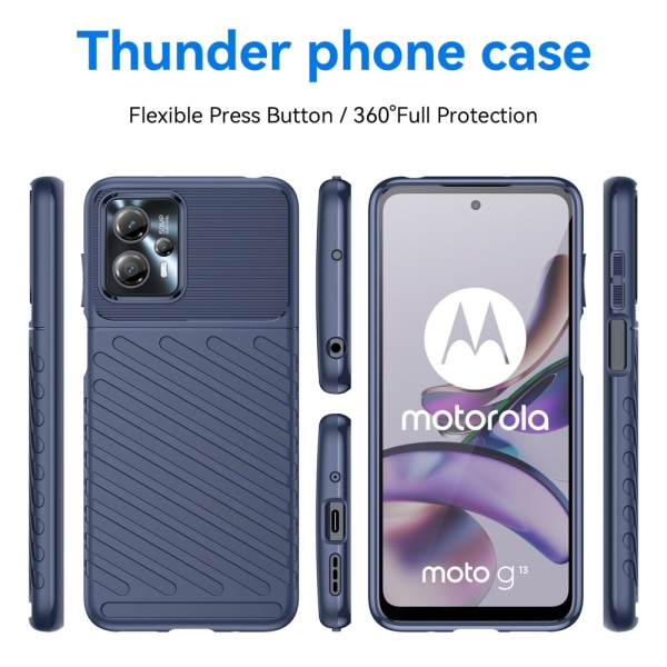 SKALO Motorola Moto G23 4G Twill TPU skal - Blå Blå