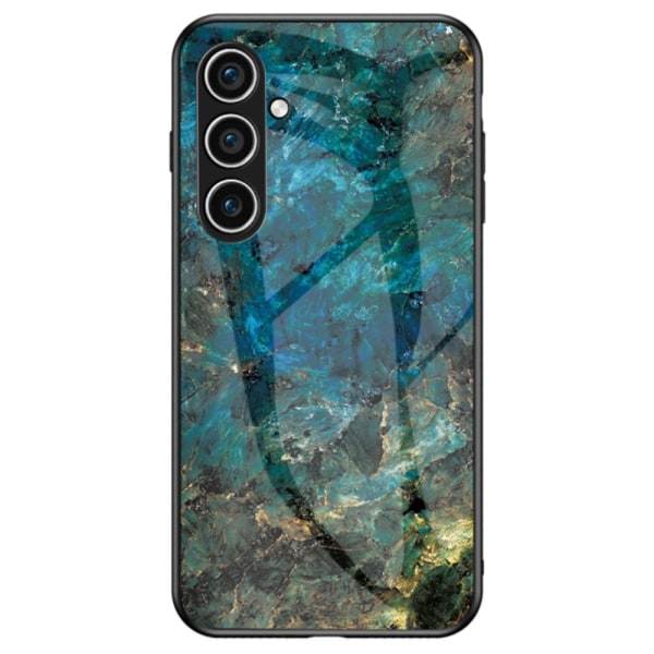 SKALO Samsung S24+ Marmor Härdat Glas TPU-skal - Motiv 3 multifärg