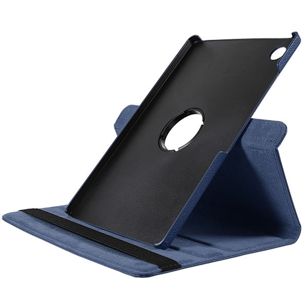SKALO Samsung Tab A8 10.5 (2021/2022) 360 Litchi Fodral - Mörkblå Mörkblå