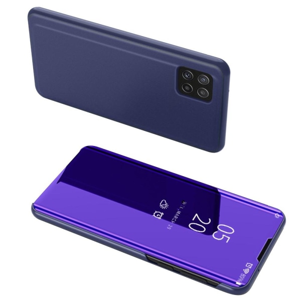 SKALO Samsung A22 5G Clear View Mirror Case - Tummanvioletti Dark purple