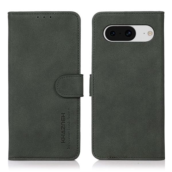 SKALO Google Pixel 8 KHAZNEH Lompakkokotelo PU-nahasta - Vihreä Green