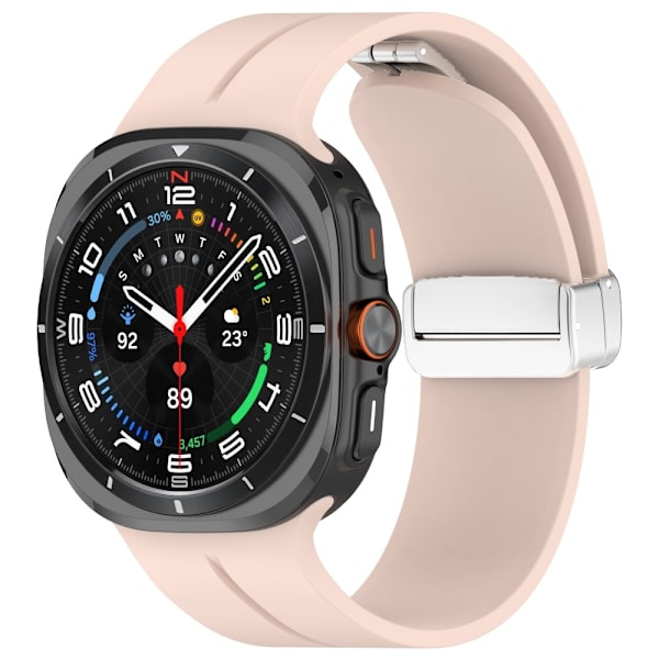 SKALO Silikonearmbånd metallspænde Samsung Watch Ultra 47mm - Vælg farve Pink