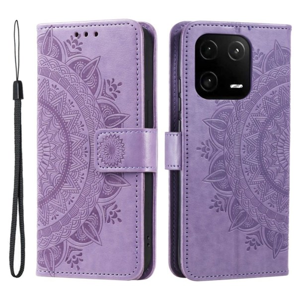 SKALO Xiaomi 13 5G Mandala Flip Cover - Lilla Purple