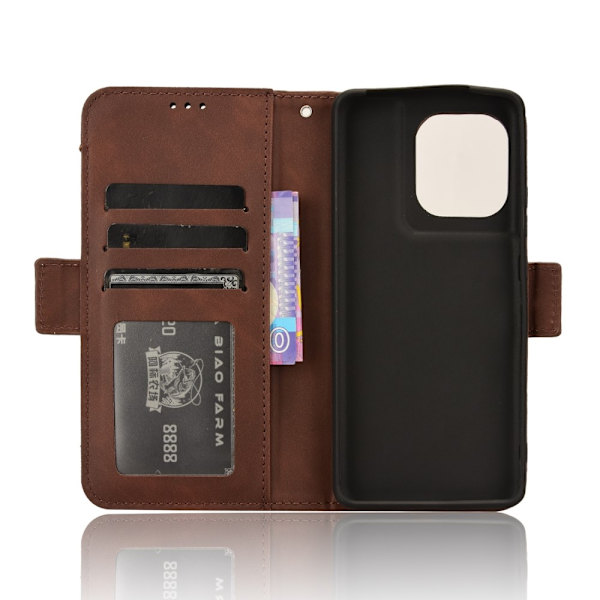 SKALO Motorola Edge 50 Pro 5G 6-lokeroa Lompakkokotelo - Ruskea Brown