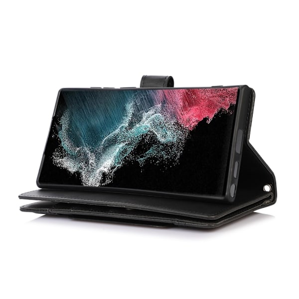 SKALO Samsung S24 Ultra Big Wallet Plånboksfodral - Svart Svart