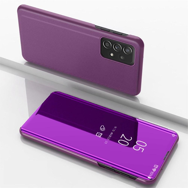 SKALO Samsung A53 5G Clear View Flip Cover - Lilla Purple