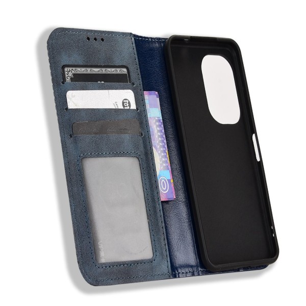 SKALO Asus Zenfone 9 5G Embossed Premium Plånboksfodral - Blå Blå