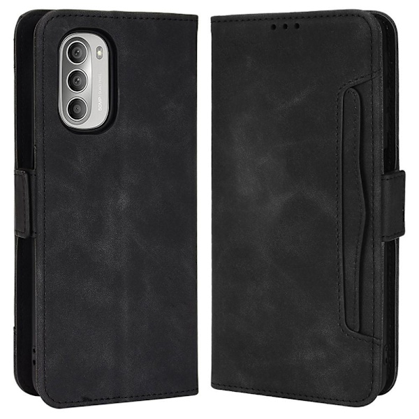 SKALO Moto G51 6-FACK Plånboksfodral - Svart Black