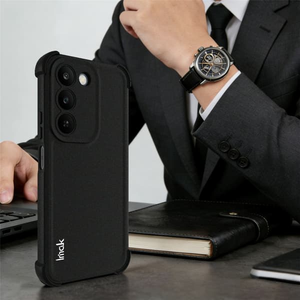 IMAK Drop Proof Matte TPU Cover til realme C100 5G - Sort Black