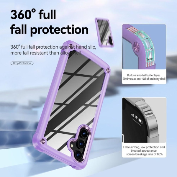 SKALO Samsung A54 5G Kiiltävä hybridi TPU-kuori - Violetti Purple