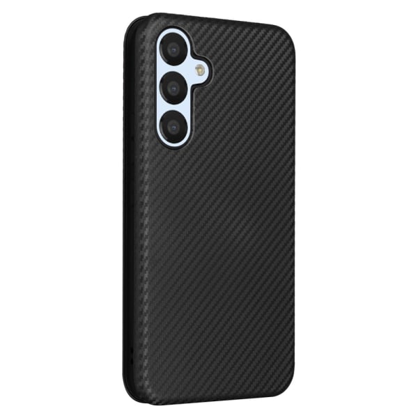 SKALO Samsung A54 5G Carbon Fiber Lompakkokotelo - Musta Black