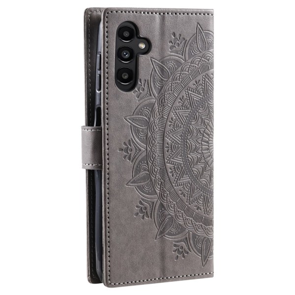 SKALO Samsung A15 4G Mandala Plånboksfodral - Grå grå