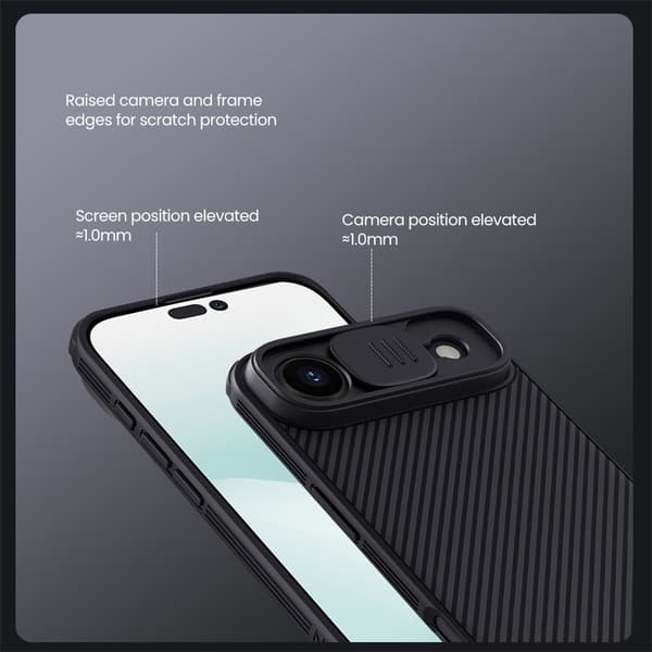 NILLKIN iPhone Air Camshield Pro Cover - Sort Black
