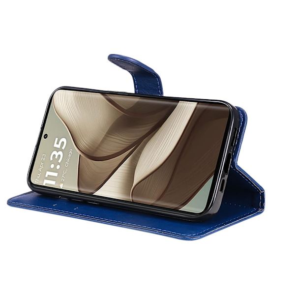 SKALO Motorola Edge 50 5G PU-læder Pungetui - Vælg farve Blue