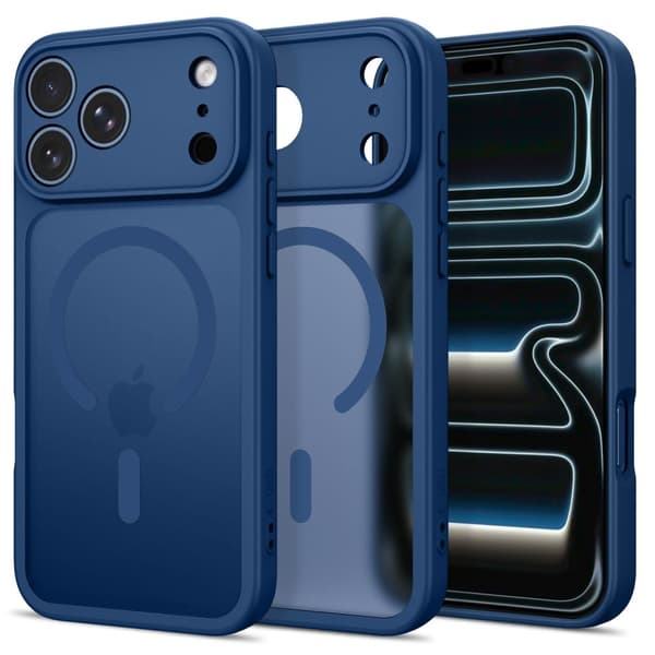 Tech-Protect BasicMag MagSafe Suojakuori sopii iPhone 17 Pro – Matta Deep Blue Blue