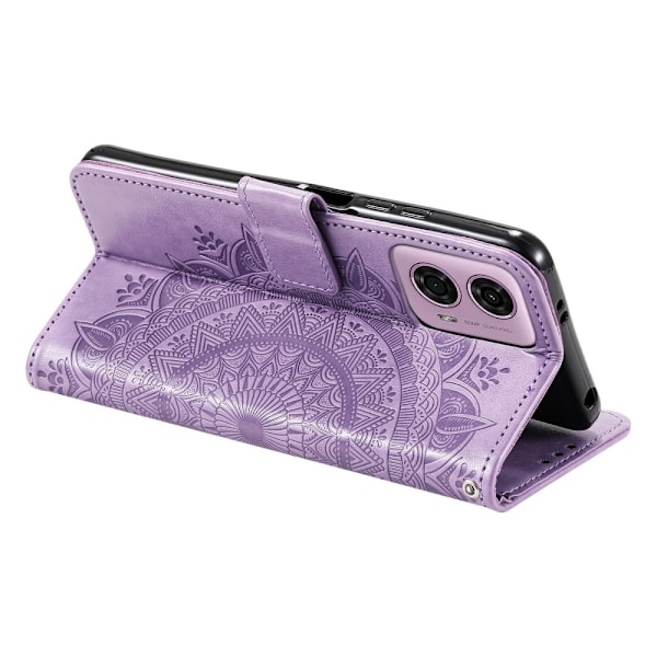 SKALO Motorola Moto G85 5G Mandala Flip Cover - Lilla Purple