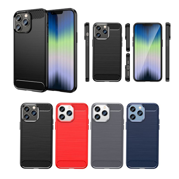 SKALO iPhone 14 Pro Max Armor Carbon Stöttåligt TPU-skal - Fler färger Blå
