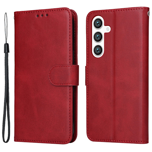 SKALO Samsung S24+ PU-læder Pungetui - Vælg farve Red