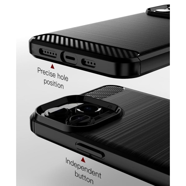 SKALO iPhone 13 Pro Armor Carbon Stöttåligt TPU-skal - Fler färg Röd