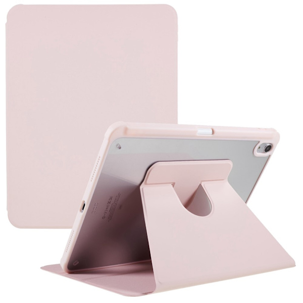 SKALO iPad Air (2020/2022) PU-Läder Rotary Kickstand Fodral - Rosa Rosa