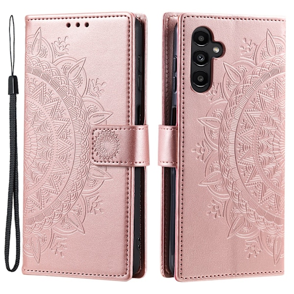 SKALO Samsung A15 4G Mandala Plånboksfodral - Roséguld Rosa guld