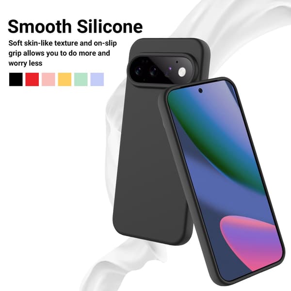 SKALO Tynd Silikone Cover til Google Pixel 11 Pro - Sort Black