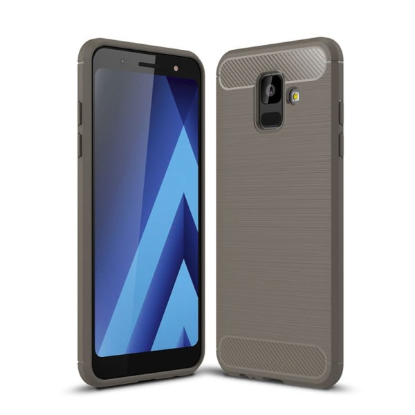 Iskunkestävä Armor Carbon TPU-suojus Samsung A6 + 2018 - lisää värejä Grey