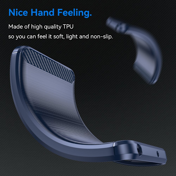 SKALO Samsung S24 Ultra Armor Carbon Stødsikker TPU-cover - Vælg farve Blue