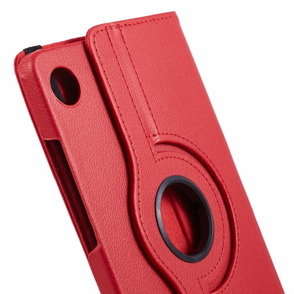 SKALO Samsung Tab A9 360 Litchi Suojakotelo - Punainen Red