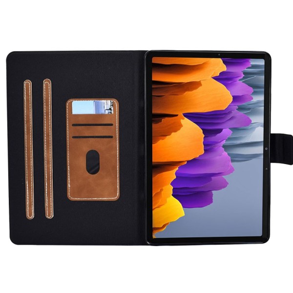 SKALO Samsung Tab S7/S8 PU-nahkainen Lompakkokotelo - Ruskea Brown