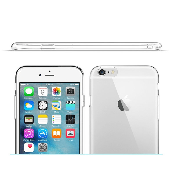 Gennemsigtigt silikone TPU etui til iPhone 6 / 6S Transparent