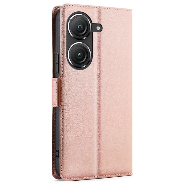 SKALO Asus Zenfone 9 5G Ultratynd Premium Wallet Case - Rosa guld Pink gold