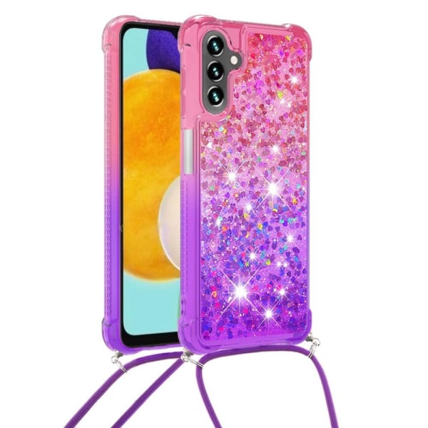 SKALO Samsung A34 5G Juoksuhiekka Glitter Mobile kaulapanta - Pi Multicolor