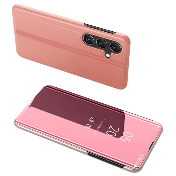 SKALO Samsung A26 5G Clear View Plånboksfodral - Roséguld Rosa guld