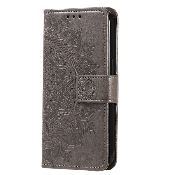 SKALO Samsung A56 5G Mandala Flip Cover - Grå Grey